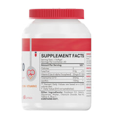 CoQ10 capsules with lecithin and vitamin E