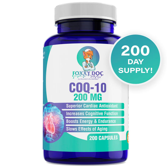 CoQ10 200mg ubiquinone for heart and energy support