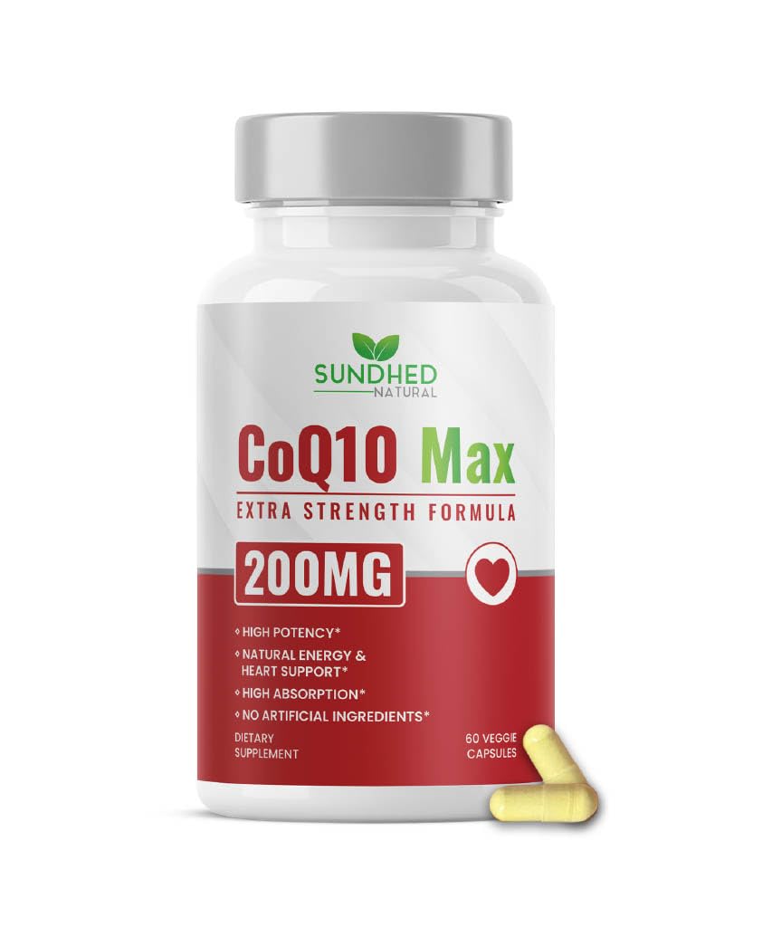 CoQ10 200mg vegan bottle label close-up