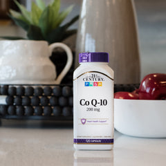 CoQ-10 200 mg capsules being poured