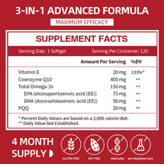 Supports heart health and energy production with CoQ10 softgels