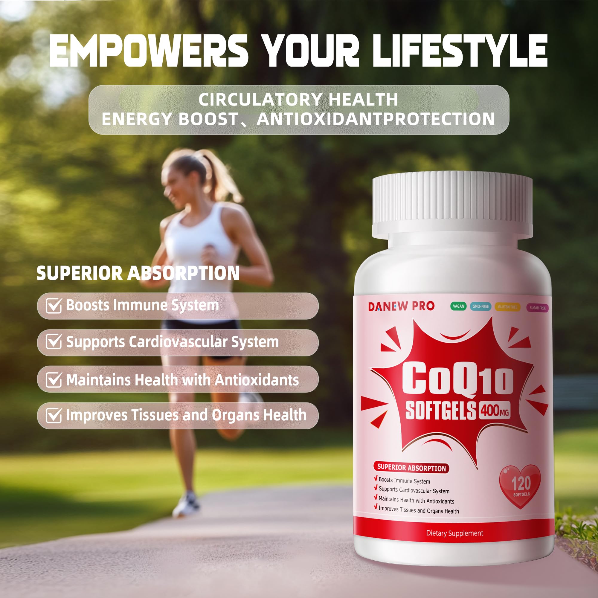 Active lifestyle image representing energy support