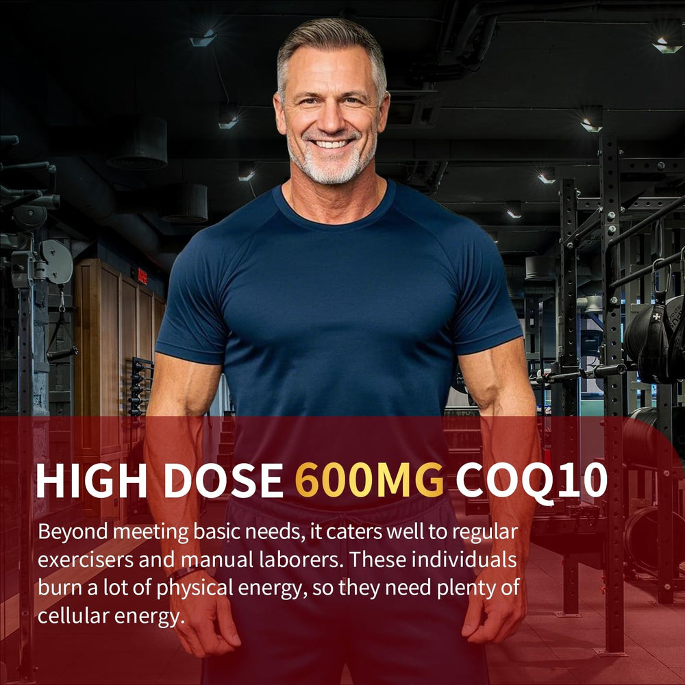 Box and bottle of CoQ10 600mg with Omega-3 and PQQ