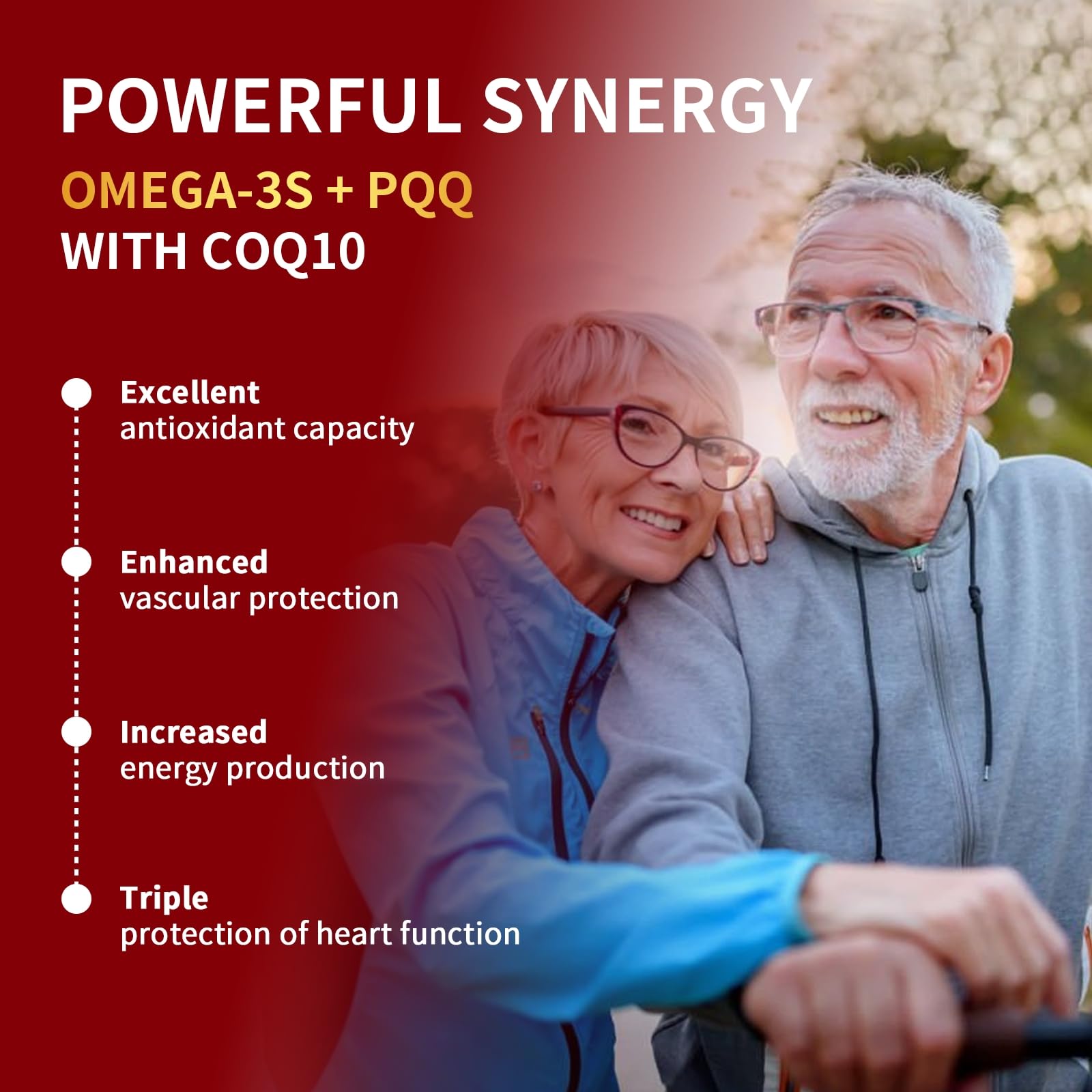 Omega-3 and PQQ components for CoQ10 supplement