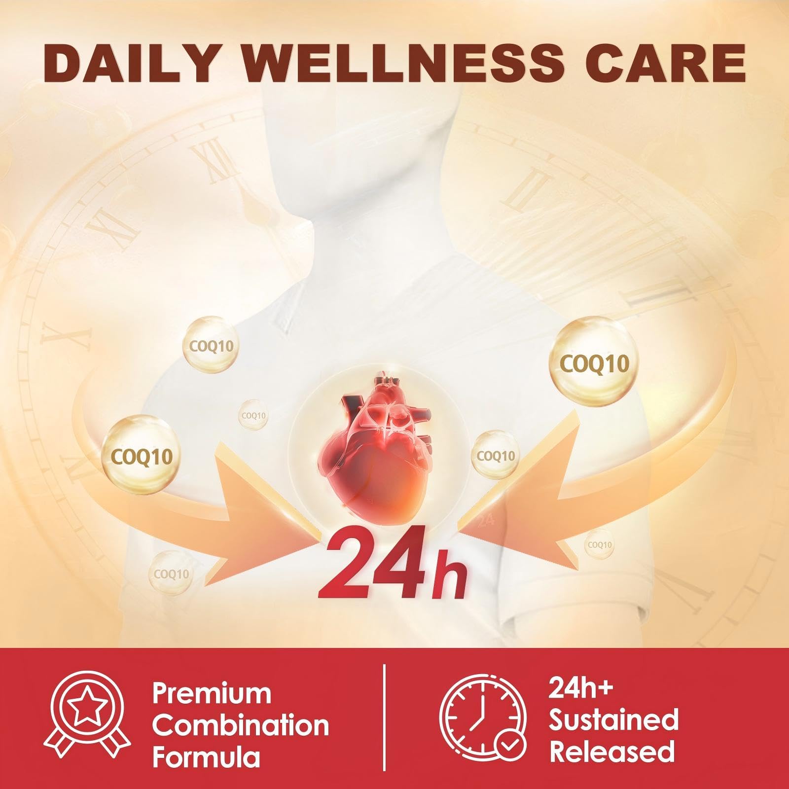 Serving size and nutrition facts highlight for CoQ10