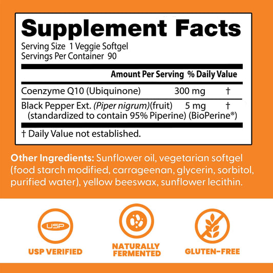 CoQ10 with Bioperine for improved absorption