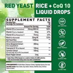 Close-up of CoQ10 liposomal drops bottle