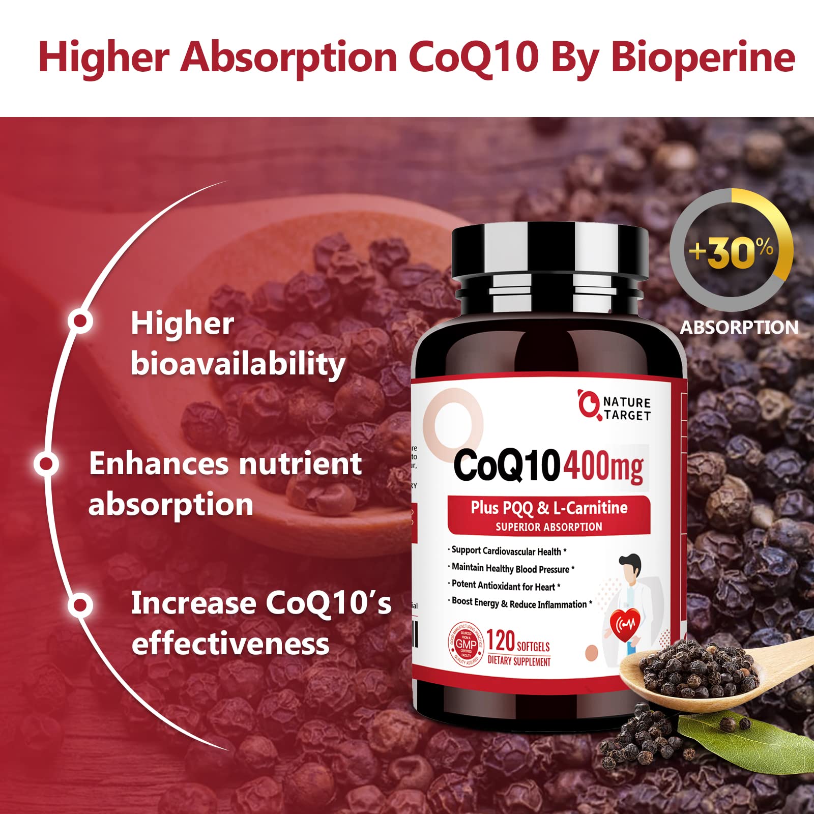 CoQ10 supports energy production, heart health and immune system