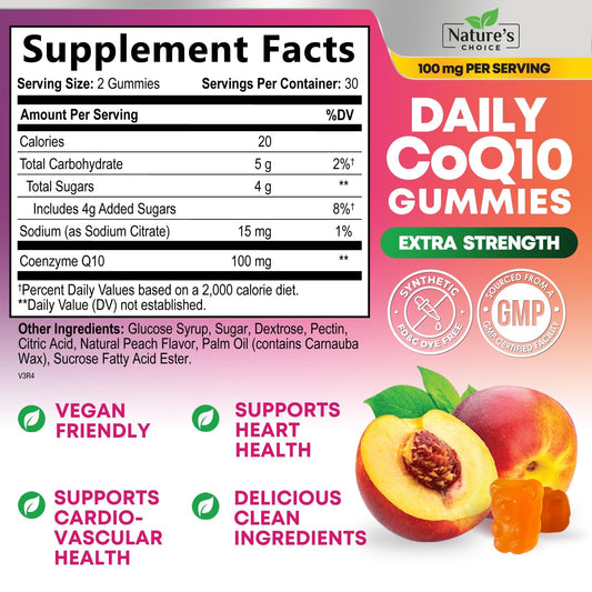 Bottle of CoQ10 Gummies 100mg for adults