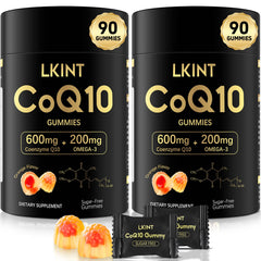 CoQ10 Gummies 600mg Orange Flavor – Sugar Free, 90 Gummies per Bottle (Pack of 2) – Hero image