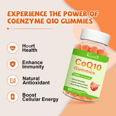 Peach-flavored chewable CoQ10 gummies