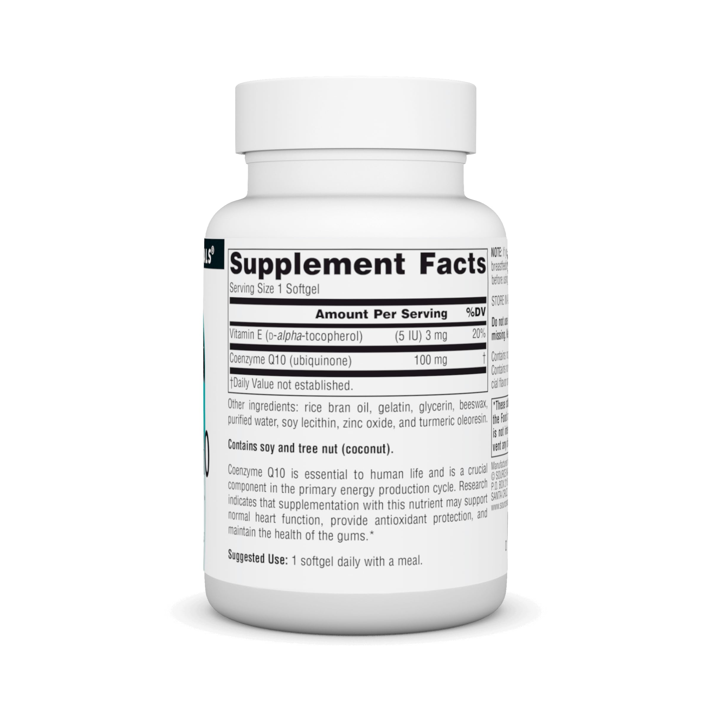 CoQ10 softgels supporting heart, brain and immune health