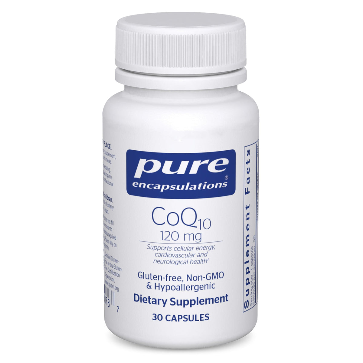 Pure Encapsulations CoQ10 120 mg bottle – hero image
