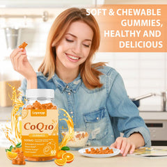 Vegan and Non-GMO badge for CoQ10 Oranges Gummies
