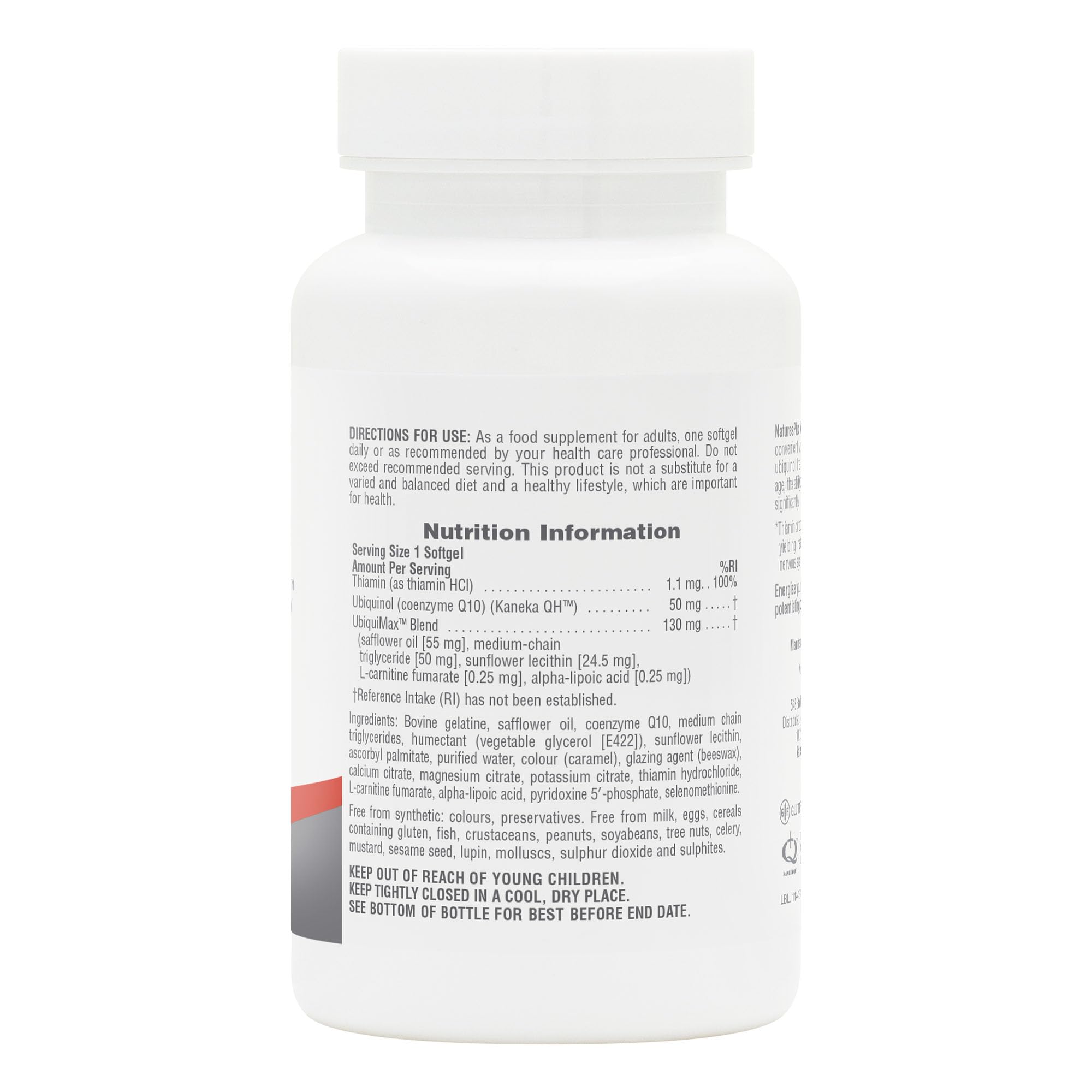 Graphic showing CoQ10 ubiquinol energy support