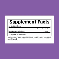 CoQ10 ubiquinone high-absorption formula with rice bran oil