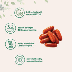 CoQ10 ubiquinone in coconut MCT oil for enhanced absorption