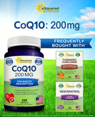 Ingredients and label details for aSquared Nutrition CoQ10