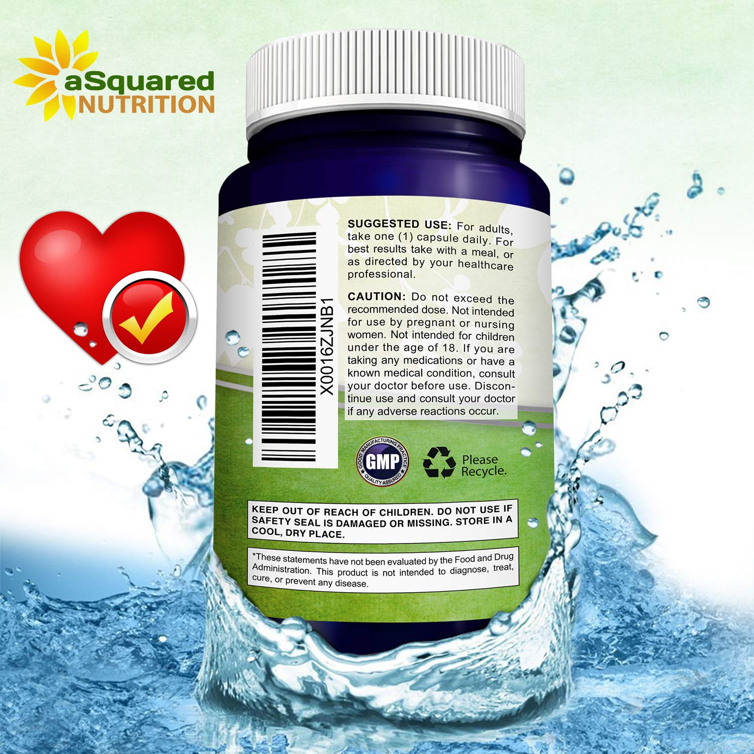 Quality seal indicating product purity for CoQ10 supplement