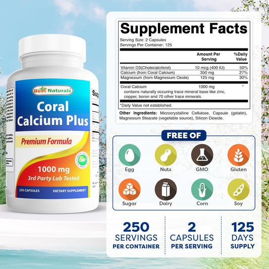 Serving size 1000 mg with 125 servings per bottle
