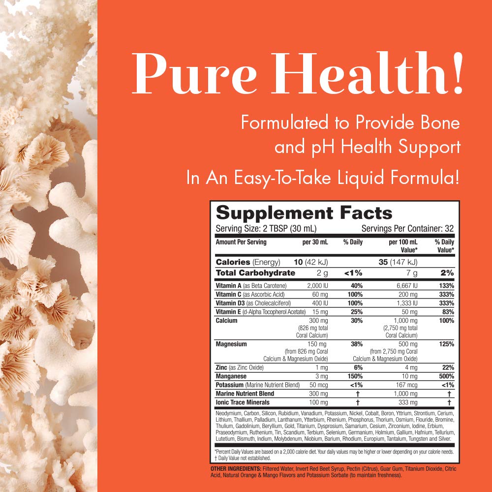 Coral calcium liquid formula supporting bone health