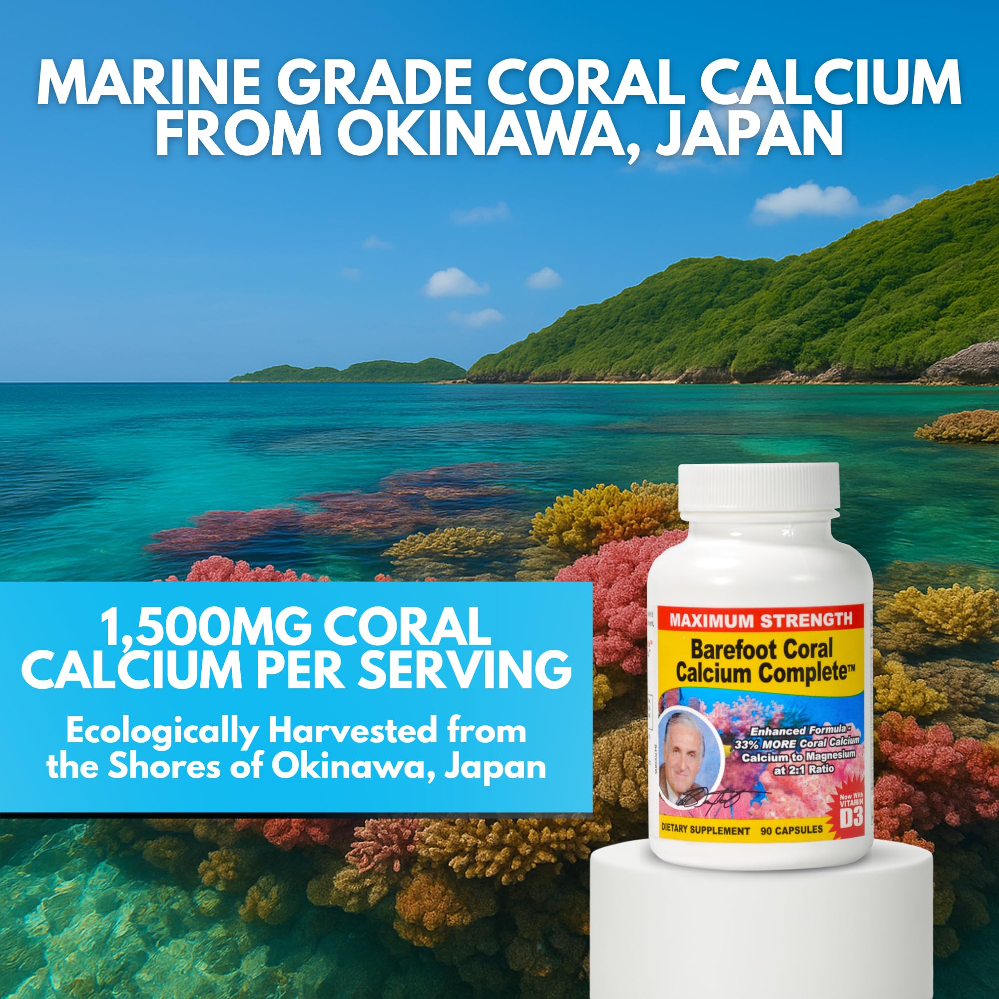 Graphic illustrating coral calcium aiding pH balance