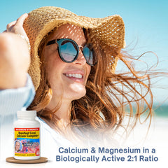 Close-up of coral calcium with Vitamin D3 and other vitamins
