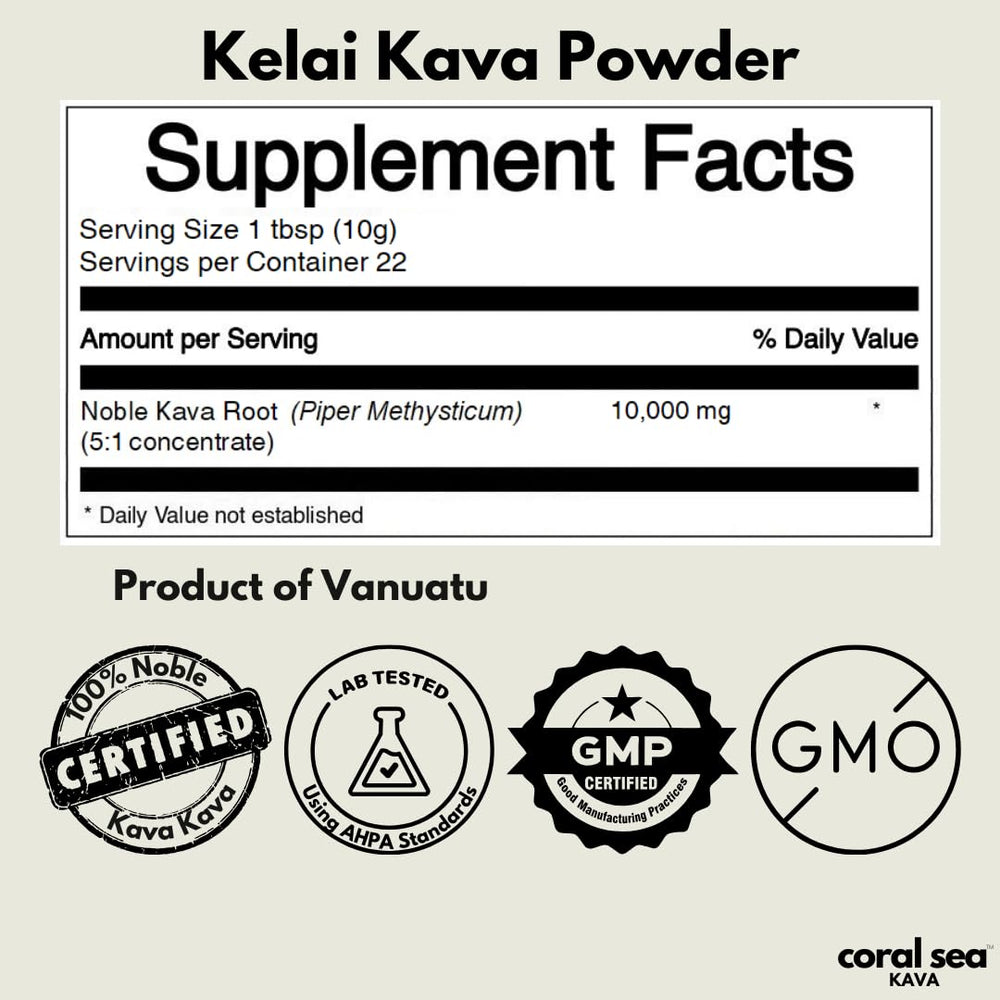 Coral Sea Kava Powder bottle 8oz