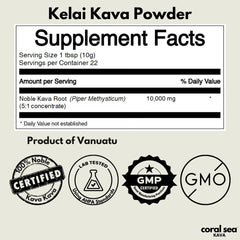 Coral Sea Kava Powder bottle 8oz