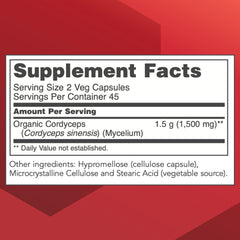Cordyceps 750mg supporting immune health