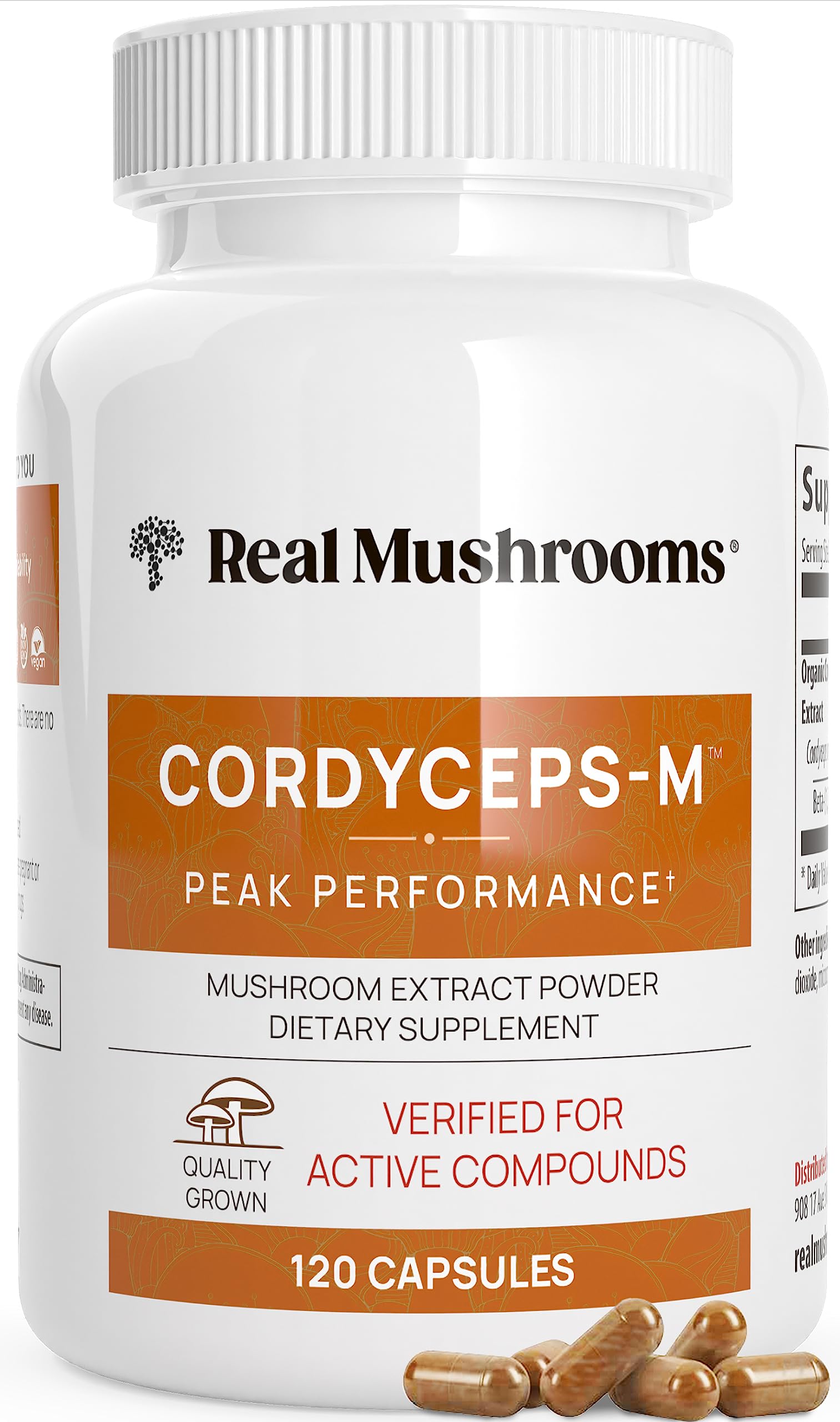 Cordyceps Militaris extract capsules bottle with label
