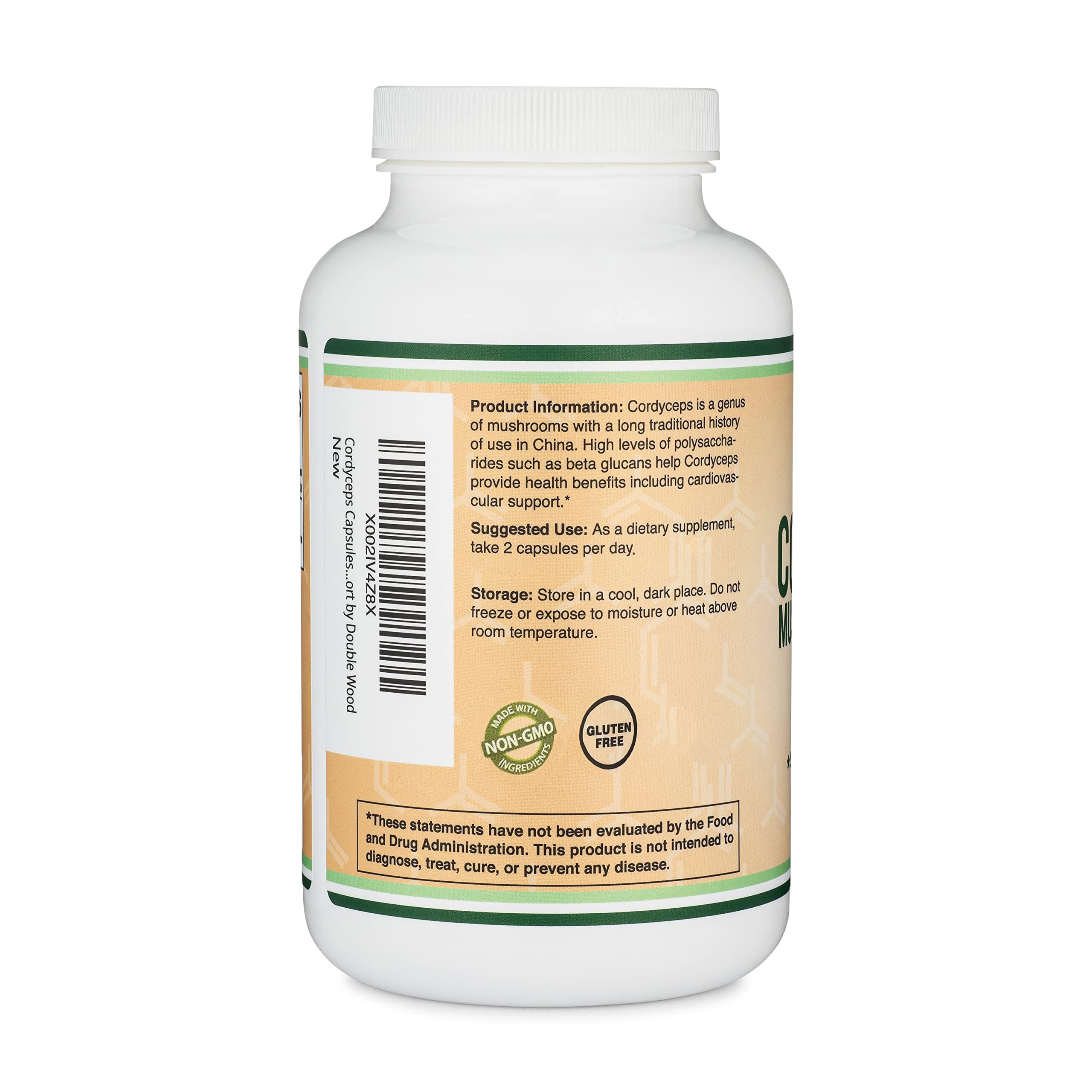 Cordyceps capsules 210-count 3.5-month supply packaging