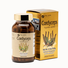 FINE JAPAN Cordyceps capsules bottle front view