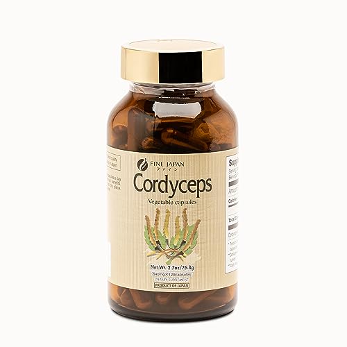 Cordyceps capsules bottle side view
