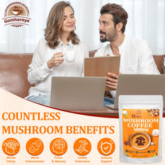 Close-up of Cordyceps mushroom in coffee blend