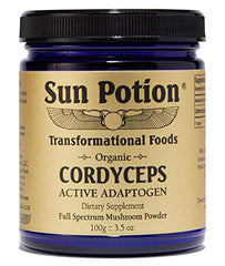 Cordyceps Sun Potion 100g bottle with Transformational Foods powder blend