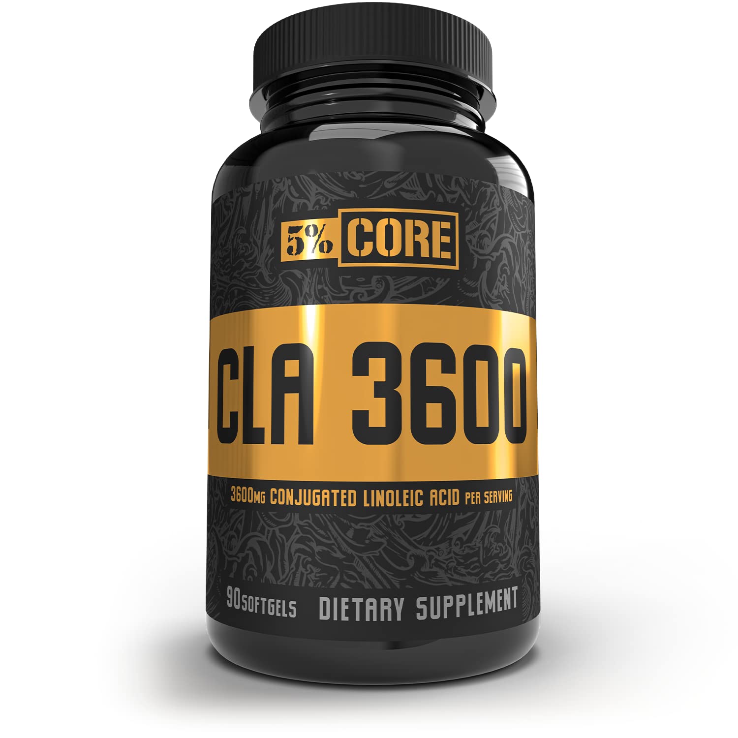 Packaging for 5% Nutrition Core CLA supplement