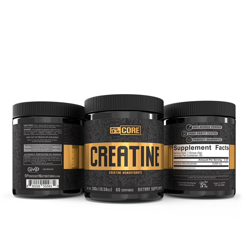 Unflavored creatine powder with scoop