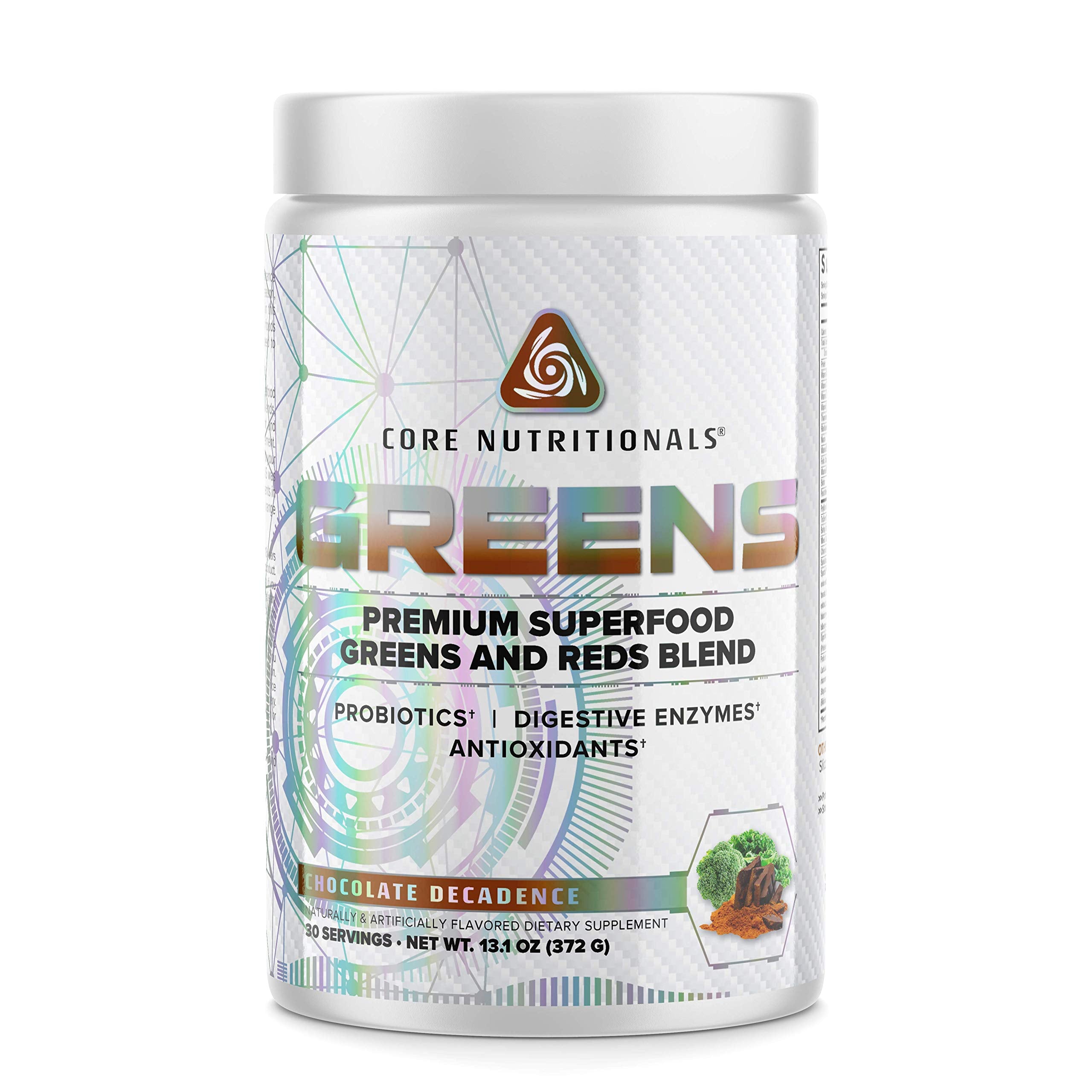 Core Nutritionals Greens Chocolate Decadence serving scoop