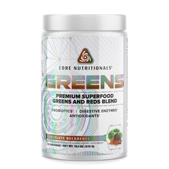 Core Nutritionals Greens Chocolate Decadence serving scoop