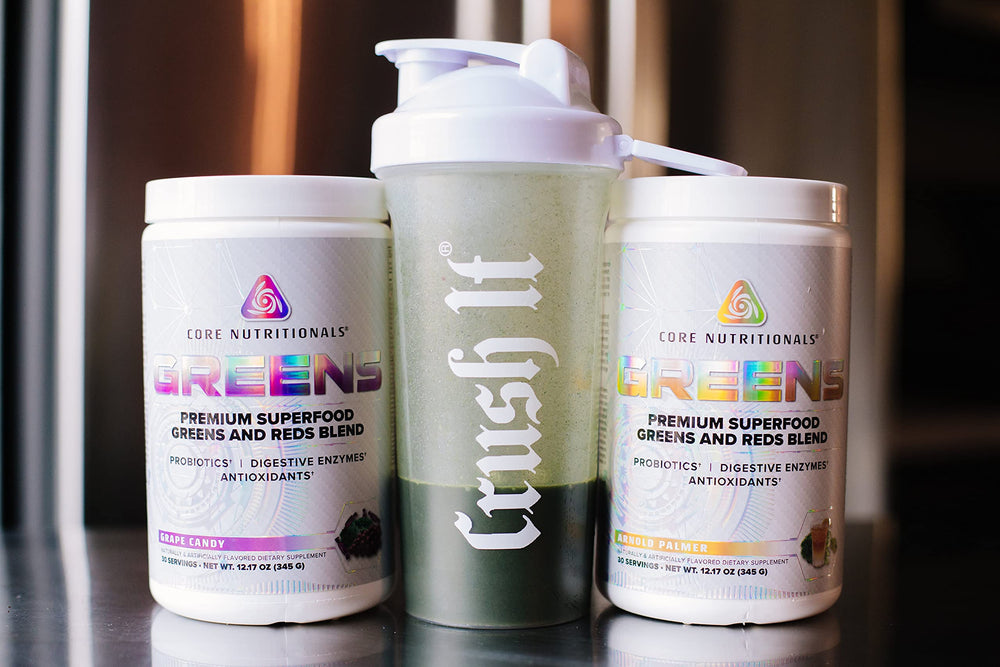 Greens ingredients including kale, spinach, chlorella and spirulina