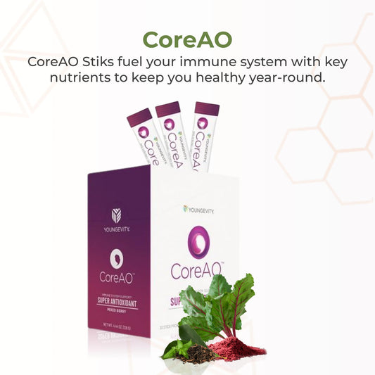 Youngevity CoreAO Stiks Berry packaging front view