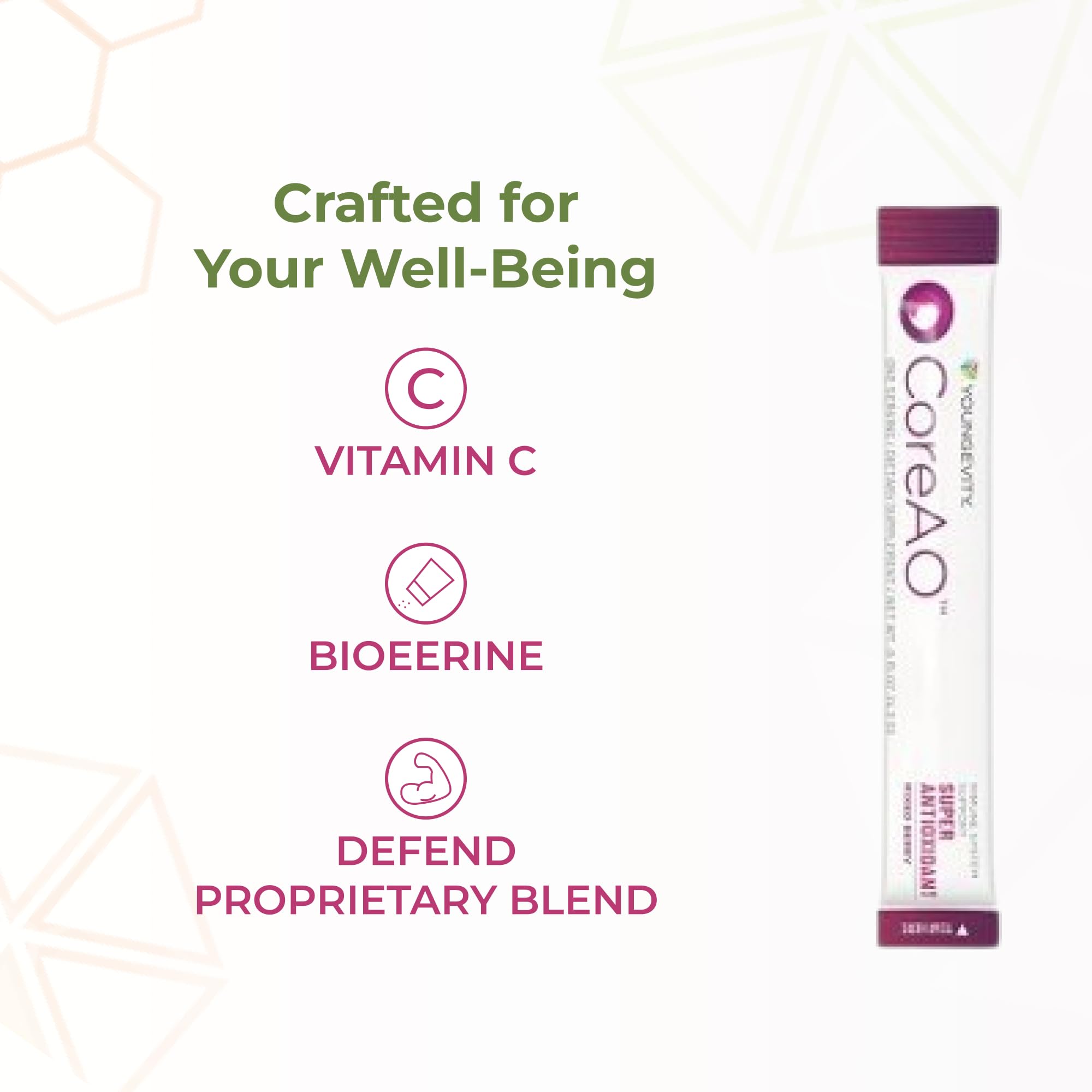 Label highlighting Vitamin C, Vitamin D3, and Zinc