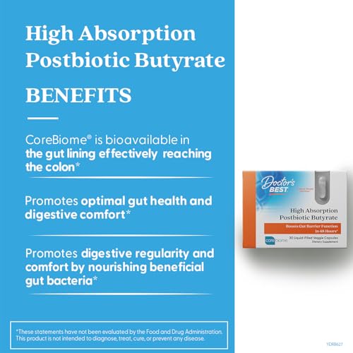 Corebiome postbiotic butyrate supporting digestive health