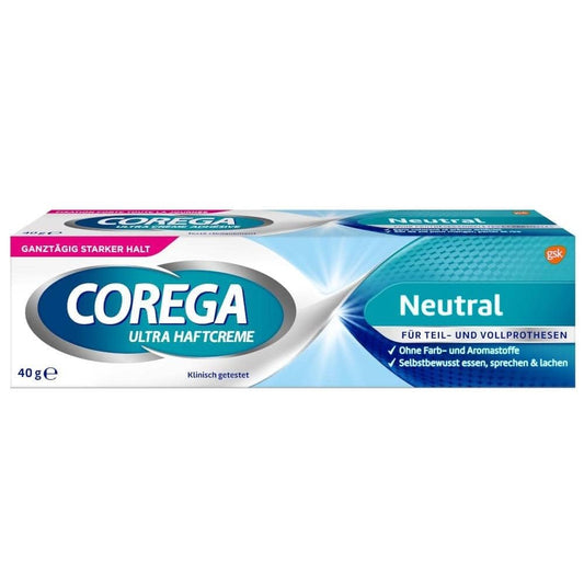 Corega Denture Adhesive Cream Neutral – tube front view