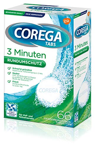 Ready-to-use Corega Rapid Cleaning Tabs for dentures