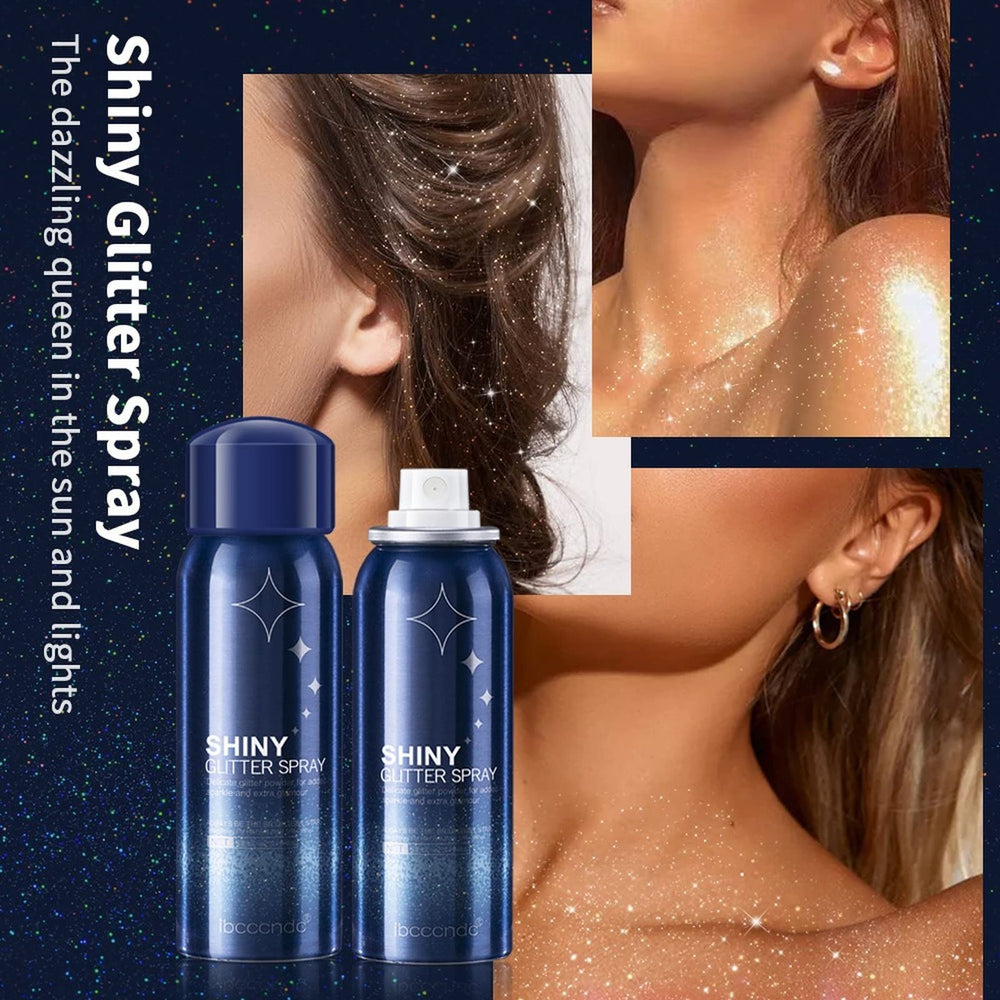 Corleone glitter at the neck and collarbone for a glamorous touch.
