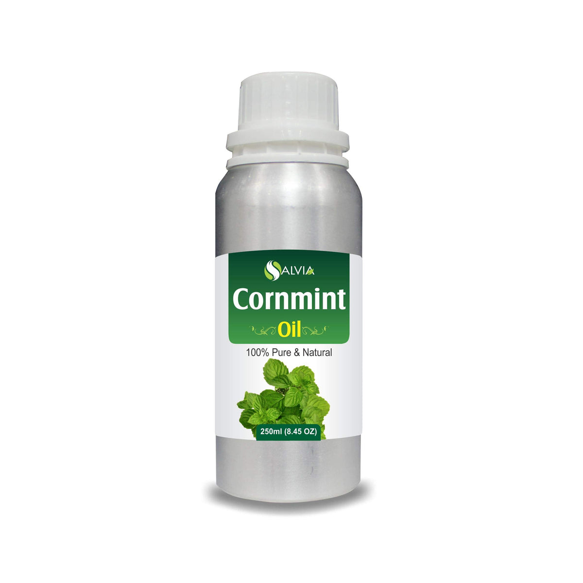 Bottle of Cornmint Oil Mentha arvensis with 8.45 fl oz label