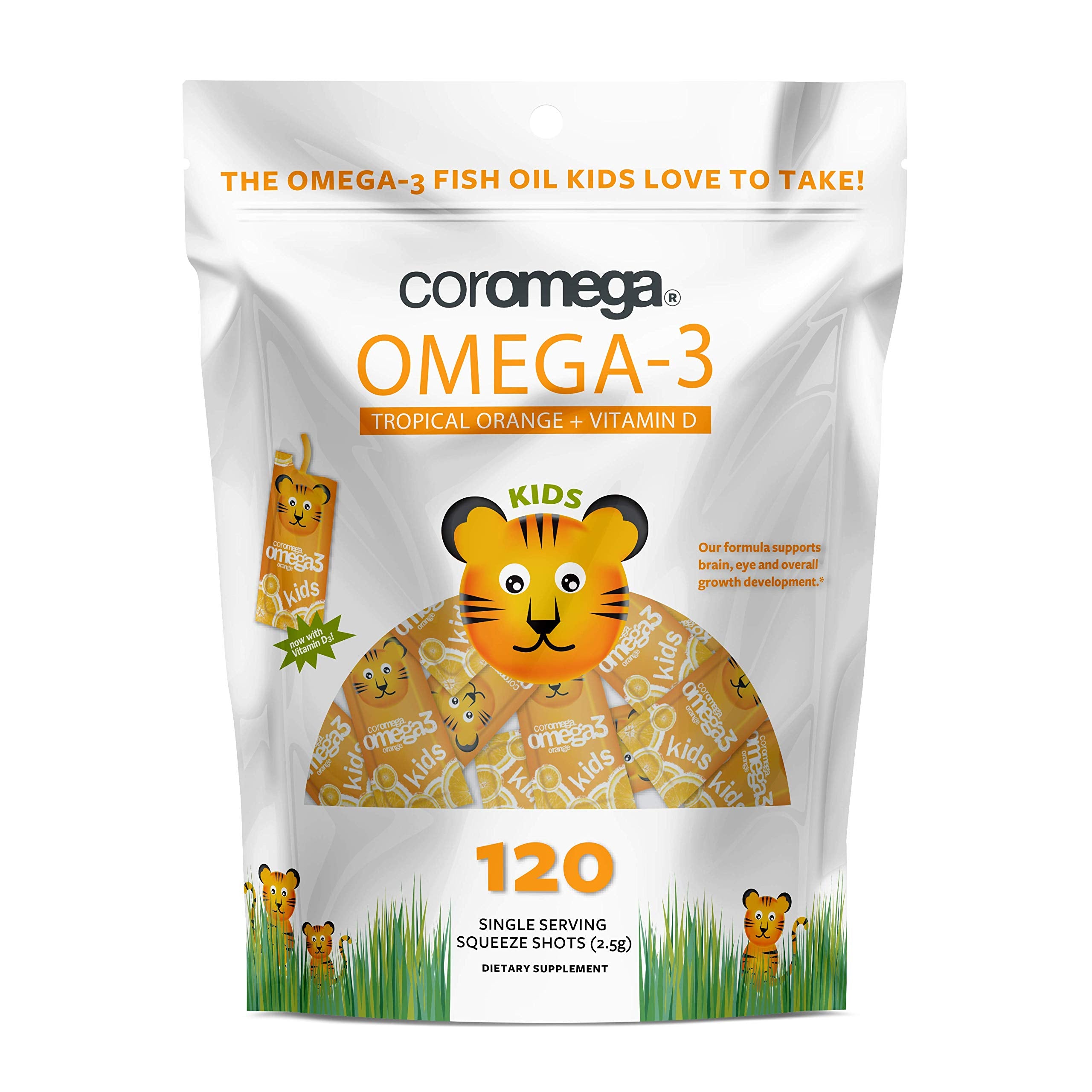 Coromega Kids Omega-3 Tropical Orange packaging
