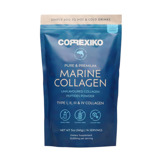 Bottle of CORREXIKO Marine Collagen Powder Unflavored 5oz